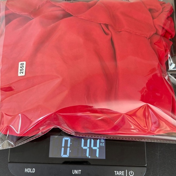 VTG 80s Diana Marco Silk Button Up Blouse Womens 14 Red Ruffle Pirate RenFair - Picture 14 of 14